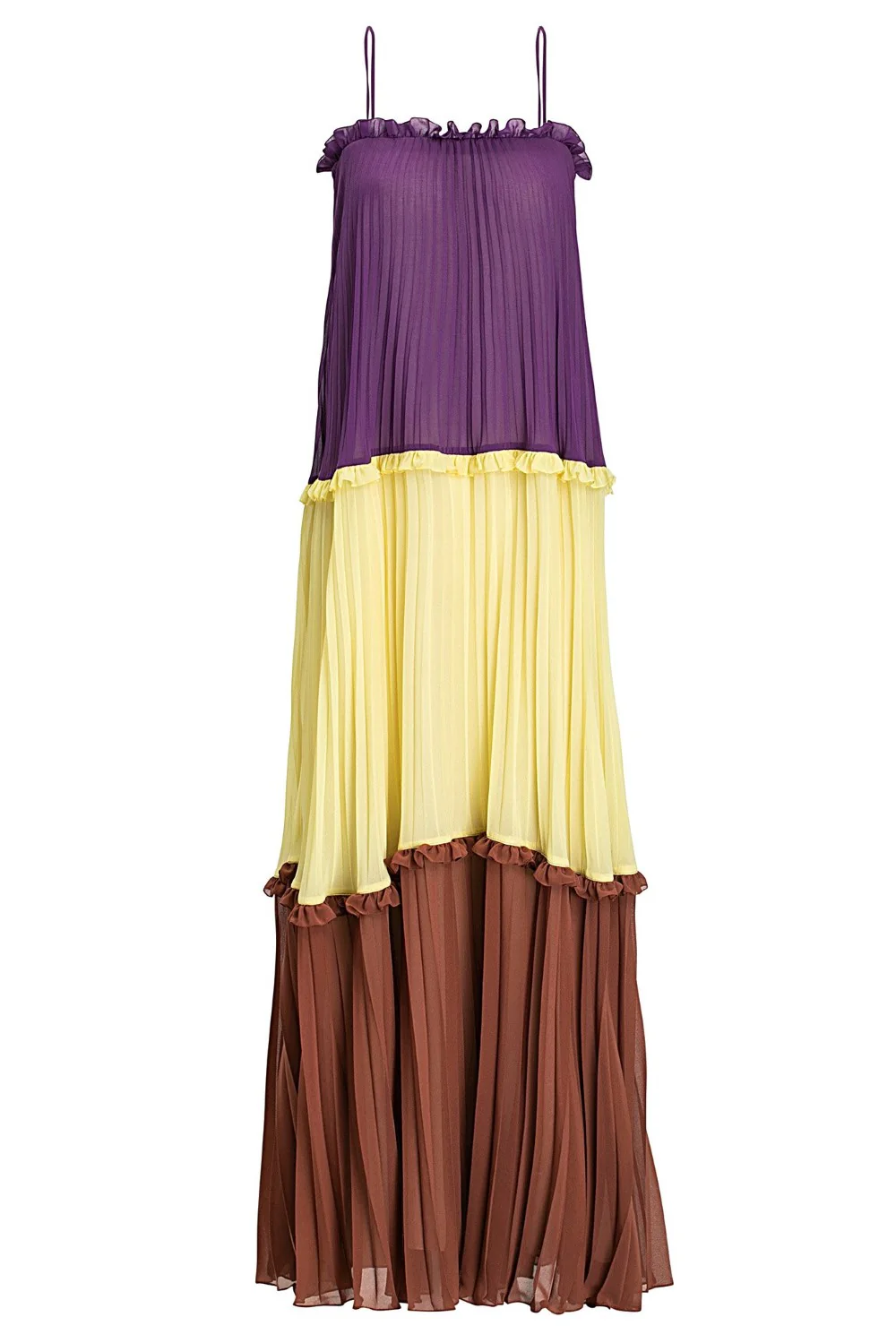 Cinque Terre Tricolor Long Dress With Straps