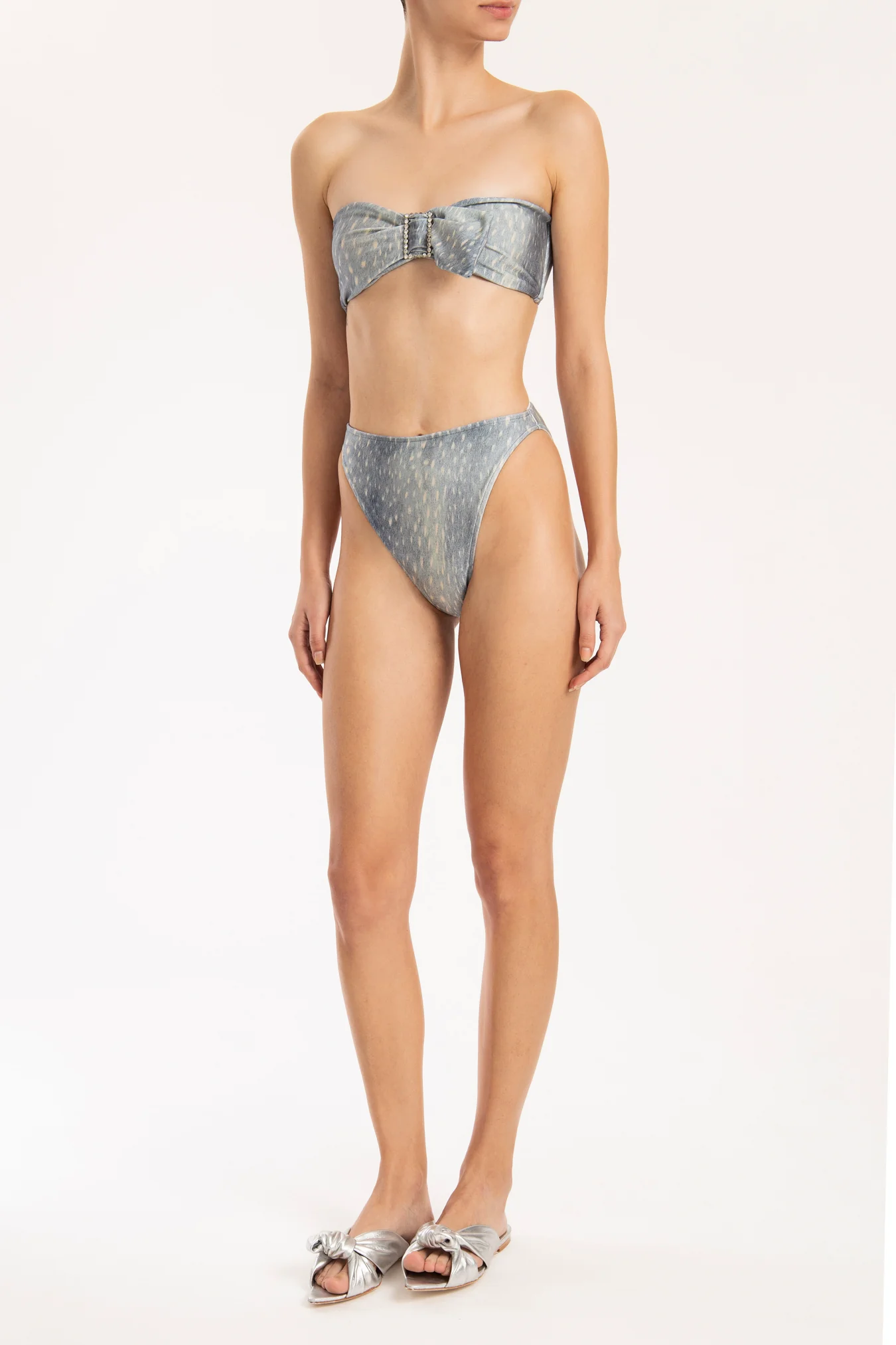 Stone High-Leg Strapless Bikini - Image 4